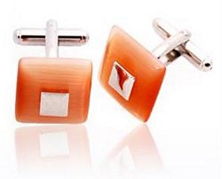 Orange Cuff Links